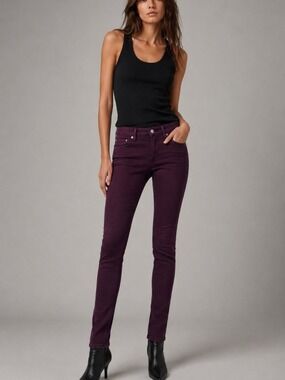 rag & bone /JEAN Skinny Jeans Size 25 Burgundy Wine Purple Denim 0648
